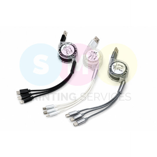 3-in-1 Retractable Cable Charger