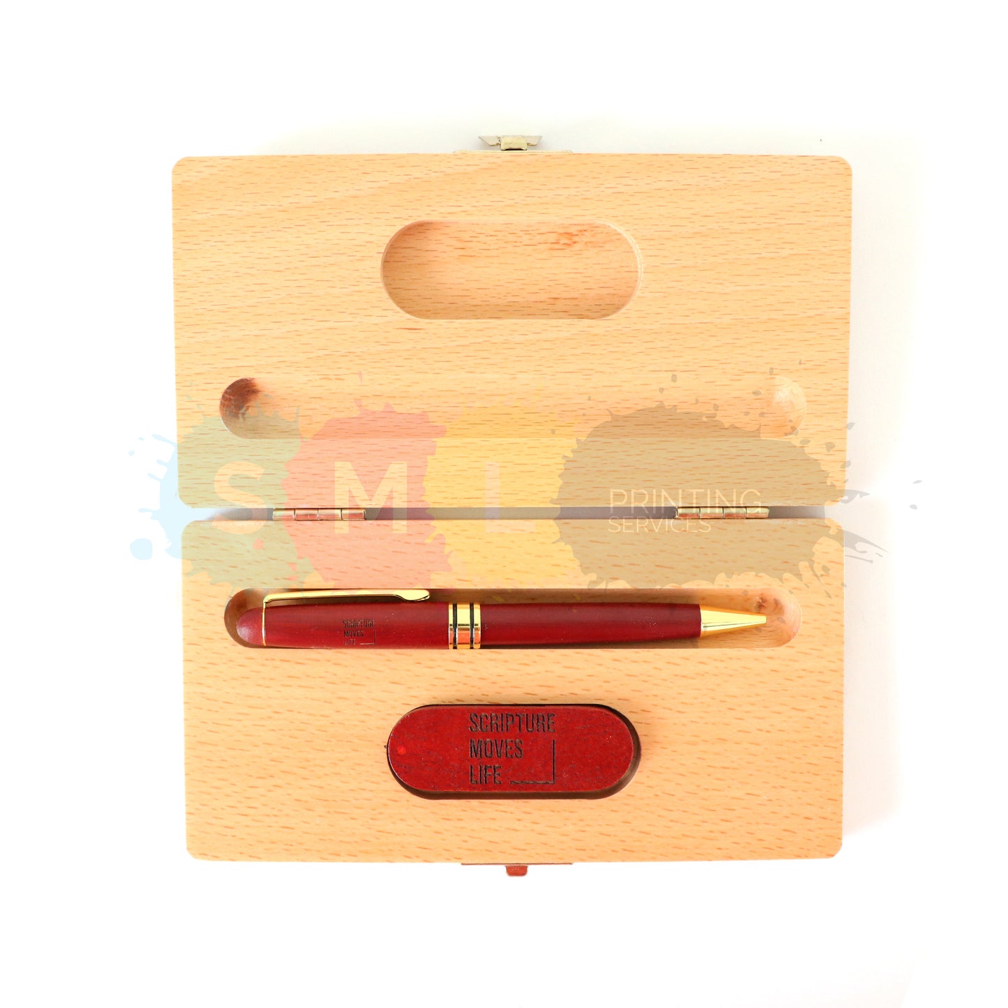 USB Flash Drive and Wooden Ballpen Set